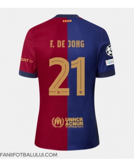 Barcelona Frenkie de Jong #21 Tricou Fotbal Replică 2024-25 Barbati Acasa